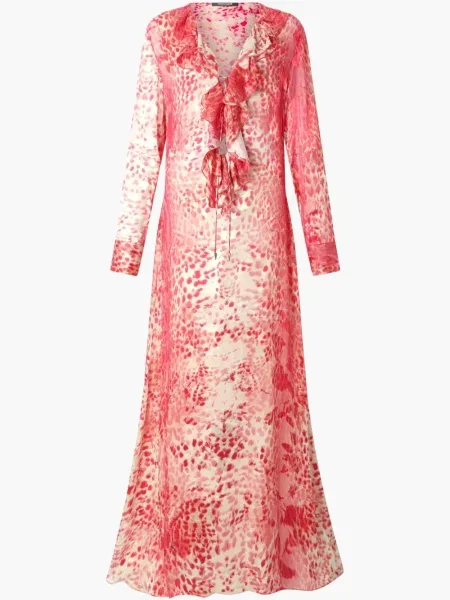 Sukienka midi Roberto Cavalli z nadrukiem do kolan garniturowa czerwona