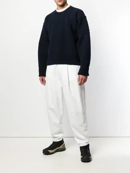 Pantaloni Hed Mayner de catifea cord alb