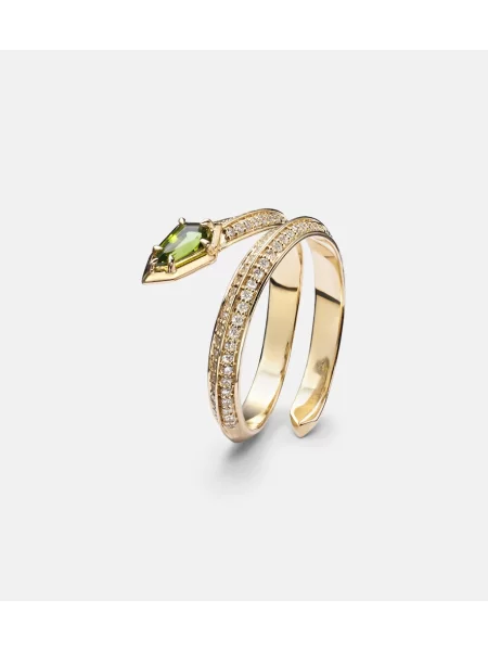 Inel Stone And Strand cu strasuri verde