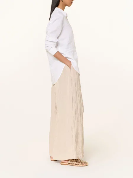 S.Oliver Black Label Spodnie Z Marszczeniami beige czarne