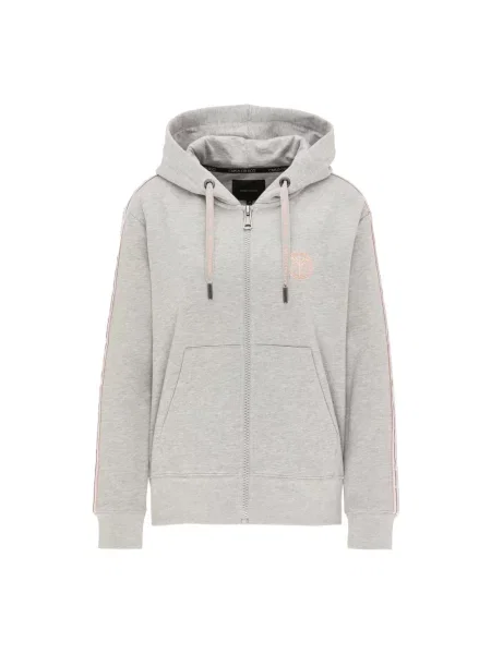 Sweter Carlo Colucci z kapturem szary