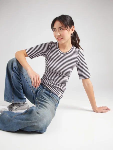 Esmé Studios Tricou Bloom negru alb