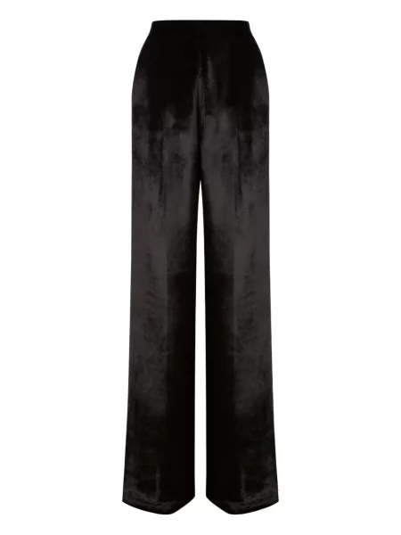 Pantaloni Alberta Ferretti din satin negru