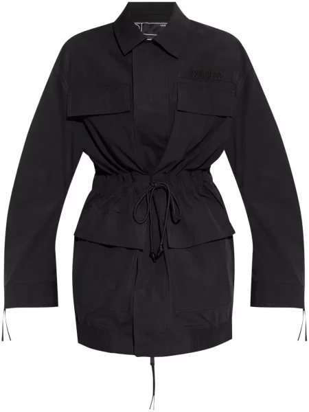 Palton Dsquared2 cu broderie negru