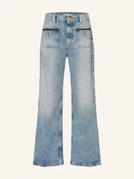 Sandro Jeansy Wide Leg blau niebieskie
