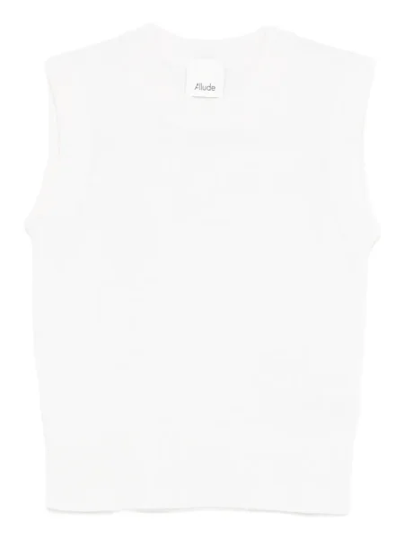 Top Allude tricotate alb