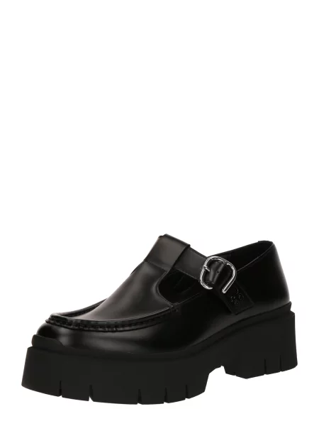 HUGO mocasini Kris cu platforma negru