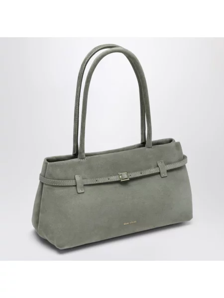 Torebka Manu Atelier zamszowa zielona