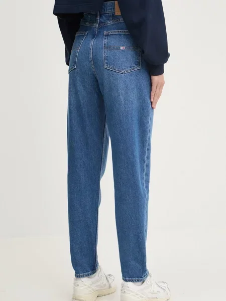 Džíny Tommy Jeans high waist modré