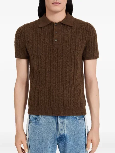 Polo Mm6 Maison Margiela tricotate maro