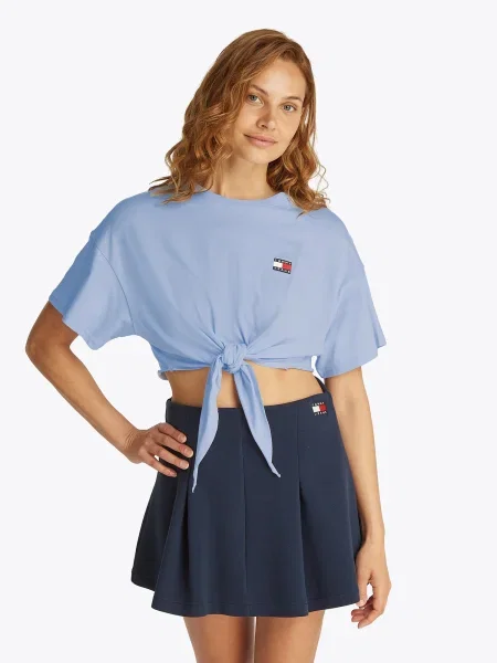 Tommy Jeans Tricou | Cropped Fit albastru