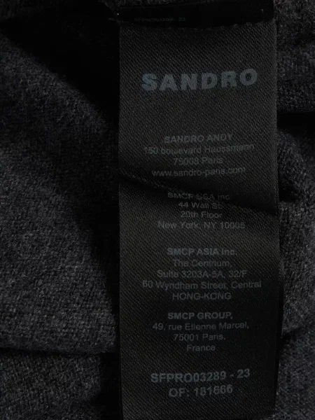 Rochie maxi Sandro cu volane gri