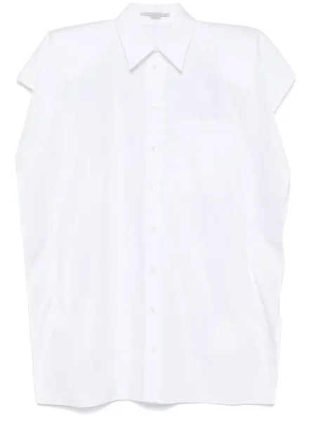 Mała sukienka mini Stella Mccartney popelinowa garniturowa biała