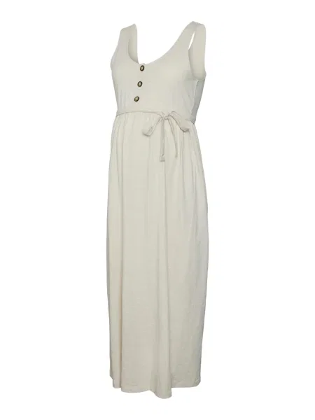 MAMALICIOUS Obleka EVI LIA kremna