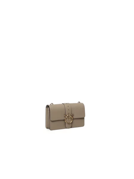 Pinko torebka crossbody skórzana szara