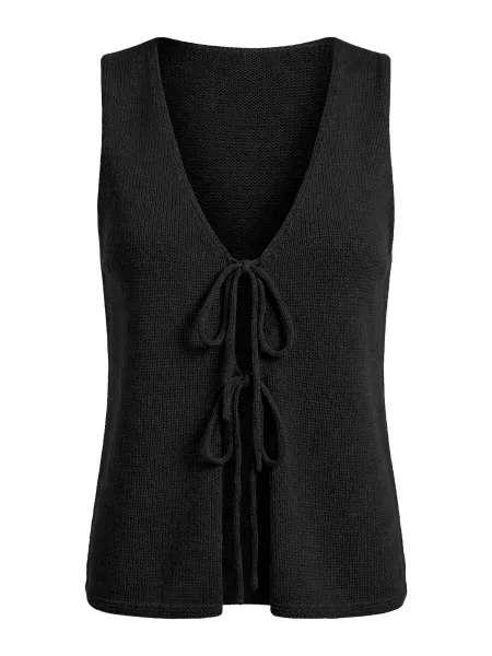 Imily Bela Vestă tricotată negru