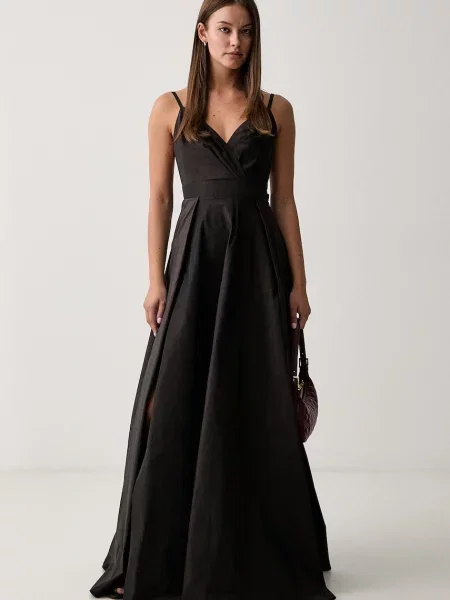 Pinko rochie evazată maro