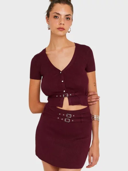 Кардиган Tally Weijl бордовий