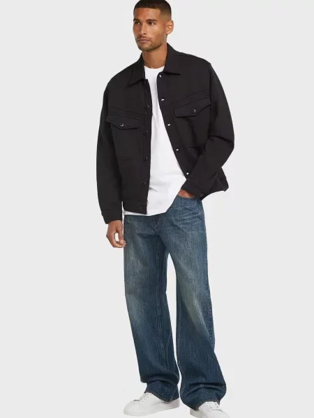 Джинсова куртка G-star Raw чорна