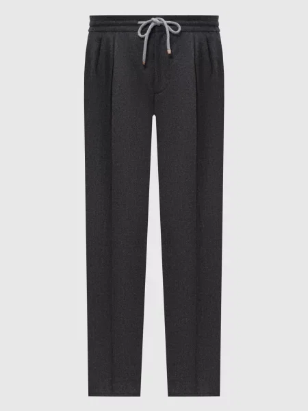 Шерстяные брюки Brunello Cucinelli серые