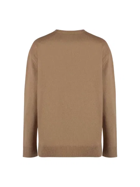Sweter Max Mara z cekinami z kaszmiru brązowy
