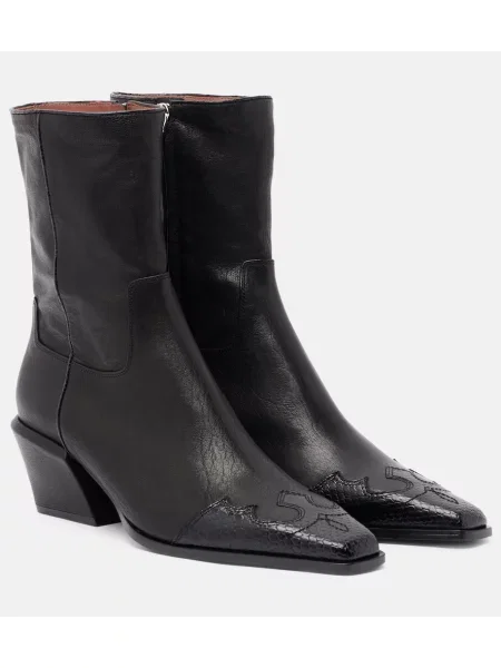Botine Paris Texas din piele negru