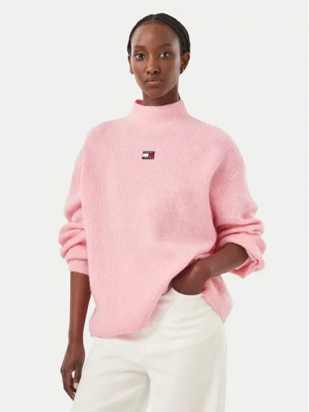 Svetr Tommy Jeans růžový