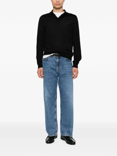 Lung tricou polo Paul Smith negru