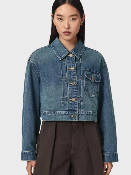 Джинсовая куртка Allsaints синяя