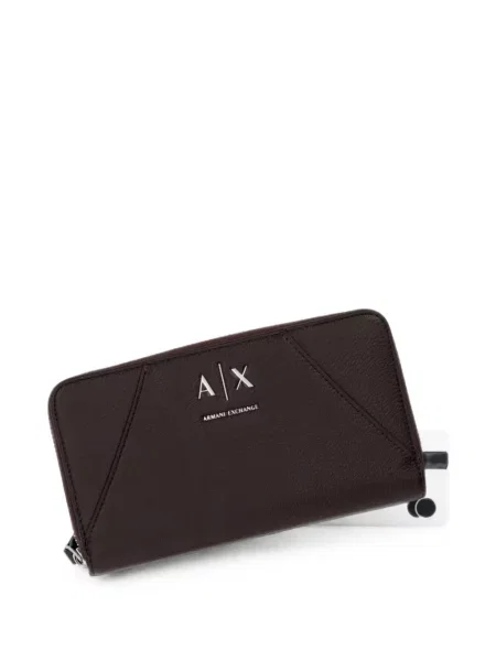 Portofel Armani Exchange cu autograf maro