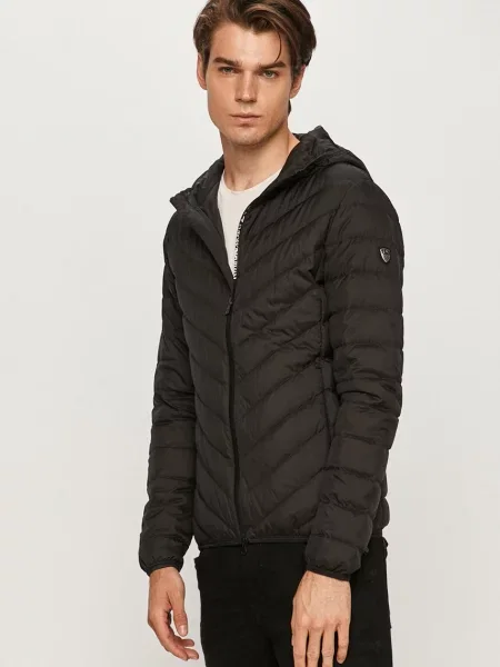 Emporio Armani Пухено яке черно