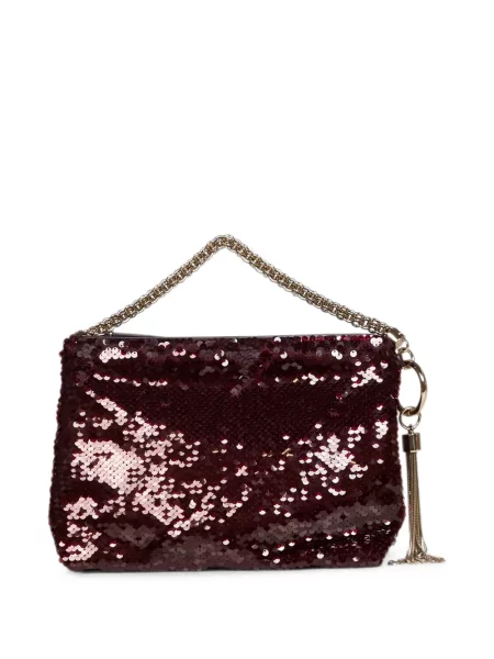 Шопинг чанта Jimmy Choo с пайети червено