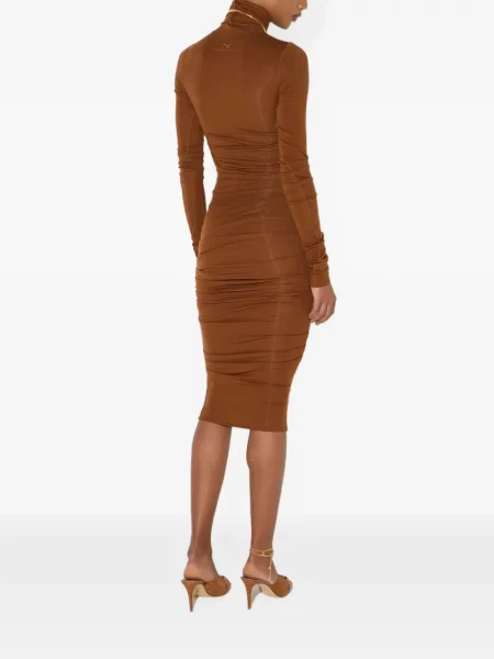 Ușor rochie Elisabetta Franchi din jerseu maro