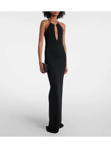 Rochie Tom Ford din jerseu cu gât halter negru