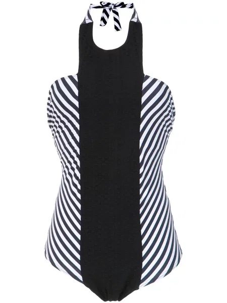 Costum de baie Amir Slama cu dungi negru
