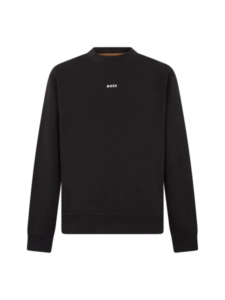 Bluza Boss Orange z długim rękawem z dekoltem w kształcie litery U czarna
