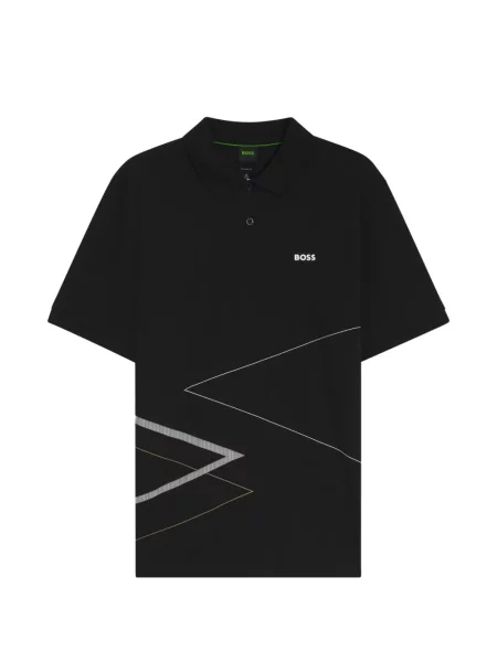 Tricou polo Boss cu imagine negru