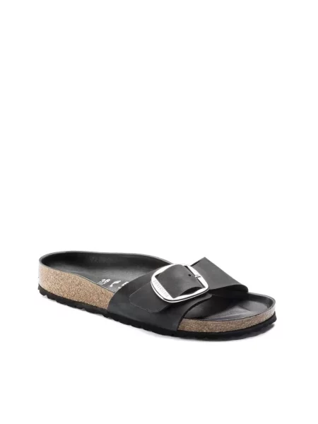 Klapki Birkenstock skórzane czarne