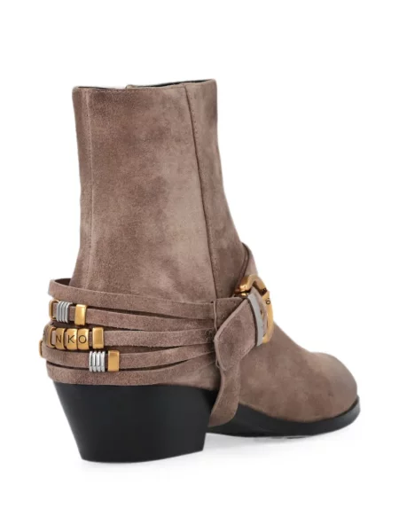 Botine Pinko din piele cu cataramă