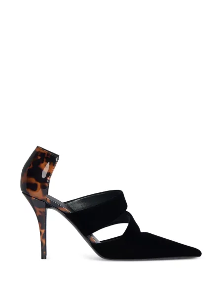 Pantofi cu toc Balmain din piele de lac negru