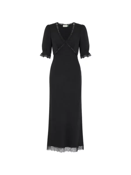 Rochie midi Rixo din dantelă negru