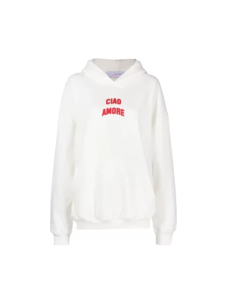 Bluza z kapturem Giada Benincasa z kapturem biała