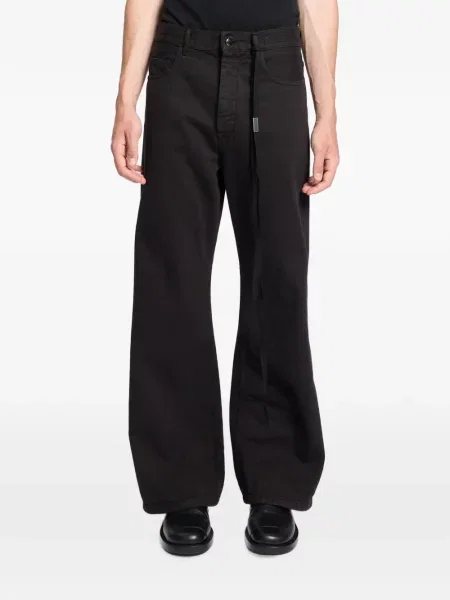 Blugi evazați Ann Demeulemeester cu 5 buzunare evazate negru