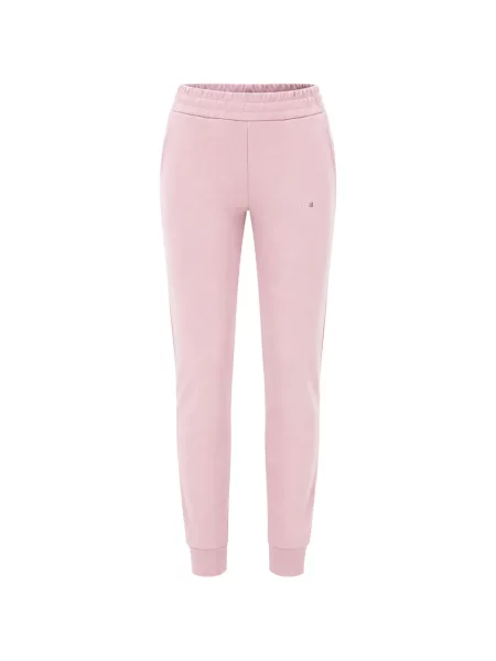 Pantaloni Ea7 Emporio Armani alergare cu autograf roz