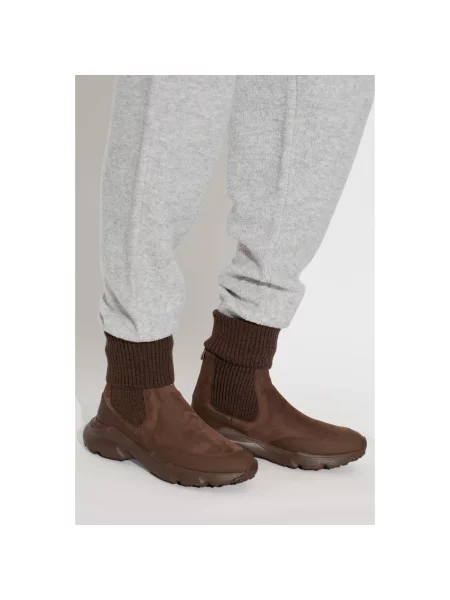 Botki Tod's skórzane brązowe