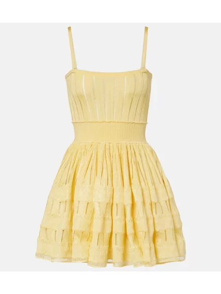 Rochie Alaïa tricotate galben