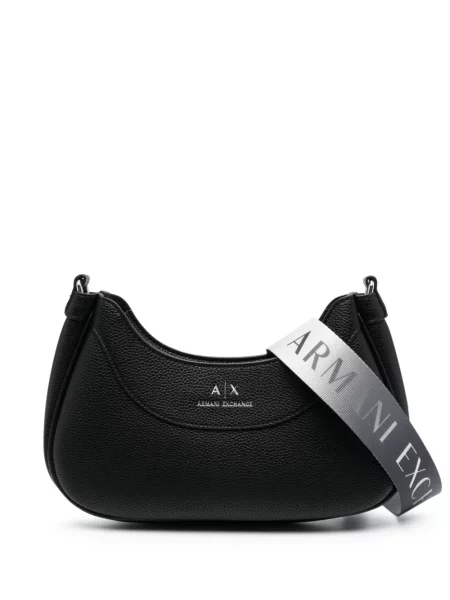 Geanta de piele Armani Exchange din piele negru