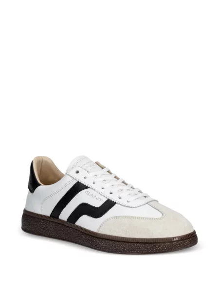 Sneakerși Gant din piele de căprioară cu dungi alb