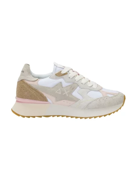 Sneakersy Sun68 skórzane białe