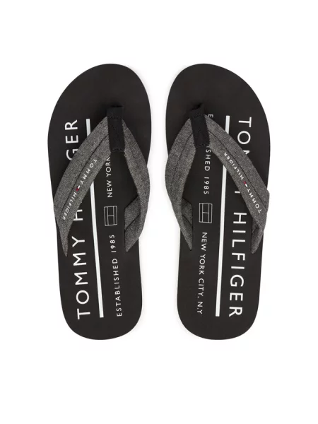 Japonki Tommy Hilfiger czarne